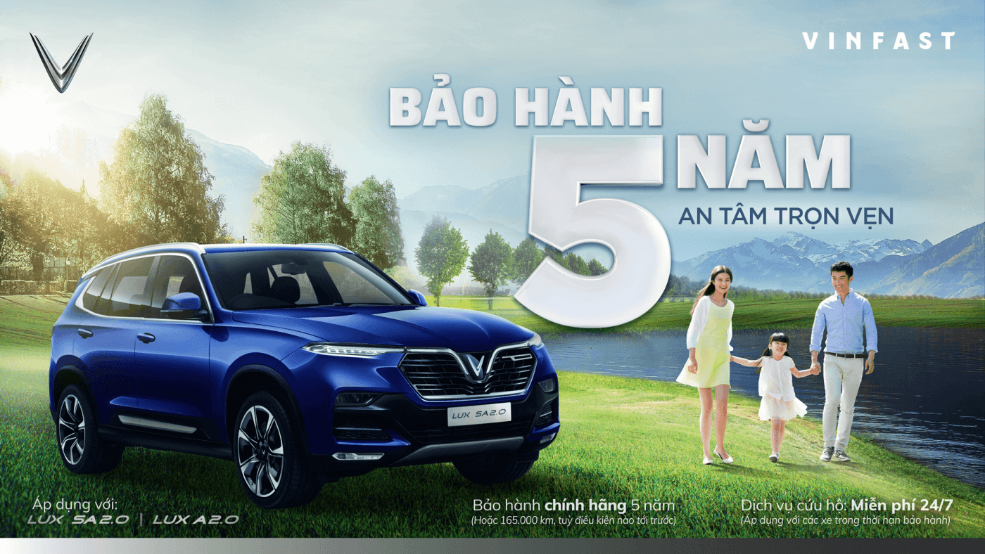 bảo hành 5 năm vinfast